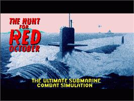 Title screen of Hunt for Red October on the Commodore Amiga.
