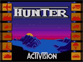 Title screen of Hunter on the Commodore Amiga.