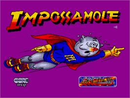 Title screen of Impossamole on the Commodore Amiga.