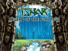Title screen of Ishar: Legend of the Fortress on the Commodore Amiga.
