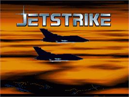 Title screen of Jet Strike on the Commodore Amiga.