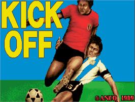 Title screen of Kick Off on the Commodore Amiga.