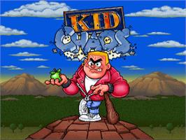 Title screen of Kid Chaos on the Commodore Amiga.