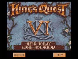 Title screen of King's Quest VI: Heir Today, Gone Tomorrow on the Commodore Amiga.