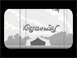 Title screen of Knights of the Sky on the Commodore Amiga.