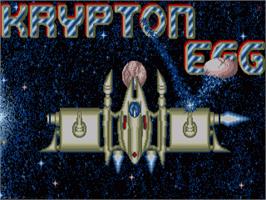 Title screen of Krypton Egg on the Commodore Amiga.