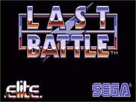 Title screen of Last Battle on the Commodore Amiga.