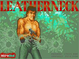 Title screen of Leather Neck on the Commodore Amiga.
