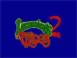 Title screen of Lemmings 2: The Tribes on the Commodore Amiga.