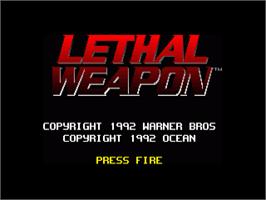 Title screen of Lethal Weapon on the Commodore Amiga.