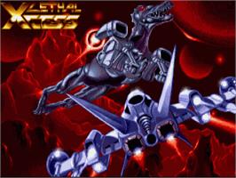 Title screen of Lethal Xcess: Wings of Death 2 on the Commodore Amiga.