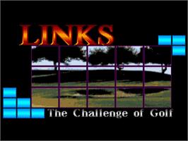 Title screen of Links: The Challenge of Golf on the Commodore Amiga.