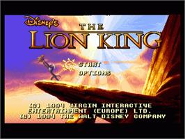 Title screen of Lion King on the Commodore Amiga.