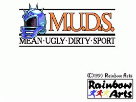 Title screen of M.U.D.S. - Mean Ugly Dirty Sport on the Commodore Amiga.