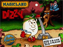 Title screen of Magicland Dizzy on the Commodore Amiga.