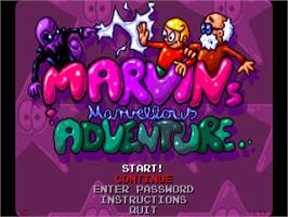 Title screen of Marvin's Marvellous Adventure on the Commodore Amiga.