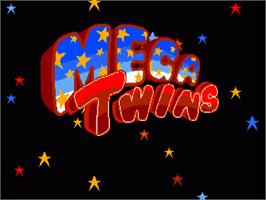 Title screen of Mega Twins on the Commodore Amiga.