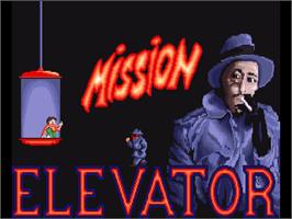 Title screen of Mission Elevator on the Commodore Amiga.