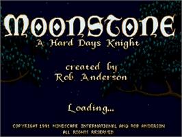Title screen of Moonstone: A Hard Days Knight on the Commodore Amiga.