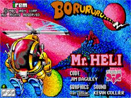 Title screen of Mr. Heli on the Commodore Amiga.
