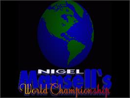 Title screen of Nigel Mansell's World Championship on the Commodore Amiga.