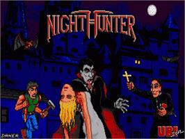 Title screen of Night Hunter on the Commodore Amiga.