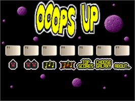 Title screen of Ooops Up on the Commodore Amiga.