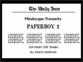 Title screen of Paperboy 2 on the Commodore Amiga.
