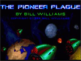 Title screen of Pioneer Plague on the Commodore Amiga.