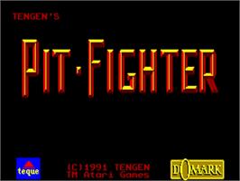 Title screen of Pit Fighter on the Commodore Amiga.