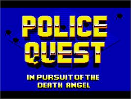 Title screen of Police Quest: In Pursuit of the Death Angel on the Commodore Amiga.