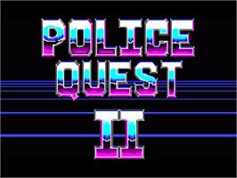Title screen of Police Quest 2: The Vengeance on the Commodore Amiga.