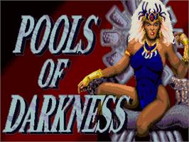 Title screen of Pools of Darkness on the Commodore Amiga.
