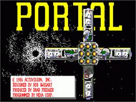 Title screen of Portal on the Commodore Amiga.