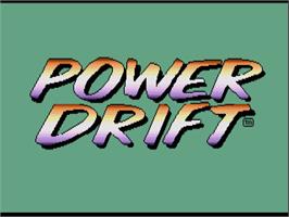 Title screen of Power Drift on the Commodore Amiga.