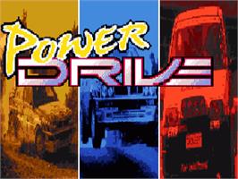 Title screen of Power Drive on the Commodore Amiga.