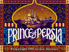 Title screen of Prince of Persia on the Commodore Amiga.
