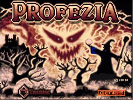 Title screen of Profezia on the Commodore Amiga.