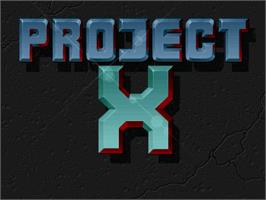 Title screen of Project-X on the Commodore Amiga.