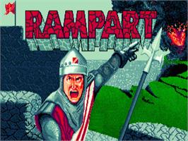 Title screen of Rampart on the Commodore Amiga.