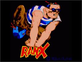 Title screen of Ranx on the Commodore Amiga.