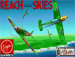 Title screen of Reach for the Skies on the Commodore Amiga.