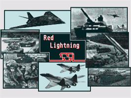 Title screen of Red Lightning on the Commodore Amiga.