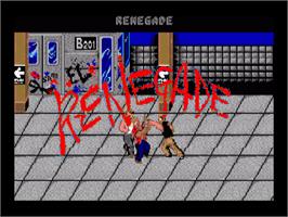 Title screen of Renegade on the Commodore Amiga.