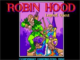 Title screen of Robin Hood: Legend Quest on the Commodore Amiga.