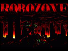 Title screen of Robozone on the Commodore Amiga.