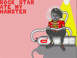 Title screen of Rock Star Ate my Hamster on the Commodore Amiga.