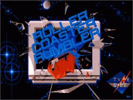Title screen of Roller Coaster Rumbler on the Commodore Amiga.
