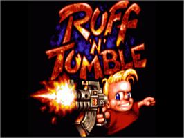 Title screen of Ruff 'n' Tumble on the Commodore Amiga.