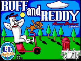 Title screen of Ruff and Reddy in the Space Adventure on the Commodore Amiga.